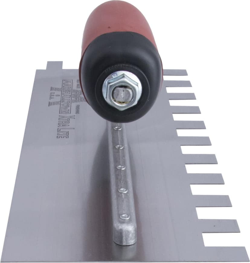 MARSHALLTOWN Standard Notched Trowel, Square Notch, 13x19x13 mm Notch Size, DuraSoft Right-Handed Handle, Flooring and Tiling, Tile Tool, Made in the USA, 781SD