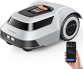 Robot Lawn Mower with Max 180m Stable Boundary Wire - Recommended 600㎡, Max 1000㎡, 300% Higher Efficiency of Grid-Shaped Mowing Path, Automatic Robotic Lawn Mowers with Auto Mapping & Recharge