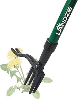 Landzie Weeder Weed Puller Tool, 44 Inch Steel Stand Up Weed Puller with Long Handle, Manual Weeders Weed Remover Tool Stand Up Heavy Duty Weed Picker and Weed Digger Garden Lawn Weed Tool