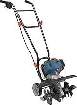 SENIX 4QL 4-Cycle Gas Powered Tiller Cultivator, 46cc Full Crank Engine, 15-Inch Tilling Width, 8-Inch Tilling Depth, Easy Start, Foldable Handles for Compact Storage (TL4QL-L1)