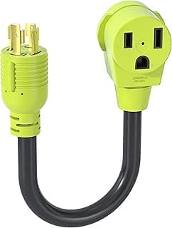Generator Welder Adapter,NEMA L14-30P Male Plug to 6-50R Female Socket,4 Prong Generator to Welder Adapter Plug Power Cord,STW 10 AWG(1.5FT)