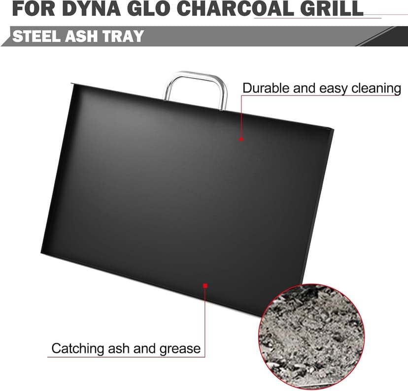 Ash Pan Grill Replacement Parts for Dyna Glo Charcoal Grill Parts DGN576SNC-D DGN576DNC-D DGN576DNC-DC Ash Tray Catcher Master Forge Grill Replacement Parts MFJ576DNC Charcoal Tray Catcher
