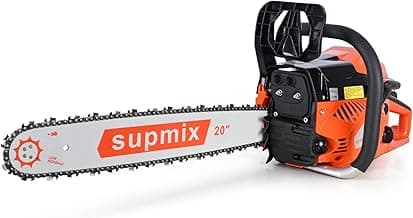 62cc Gas Chainsaw 20 Inch Gas Powered Chainsaws 2-Cycle Petrol Handheld Gasoline Chain Saw Power Saws for Cutting Wood Tree Trimming