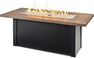 Outdoor GreatRoom Co Propane Fire Pit Table 62" Havenwood 80,000 BTU Luxury Gas Fire Pits for Outside Patio, Everblend Concrete Fire Table Top, Crystal Fire Plus Burner & Glass Cover, US Safety Rated