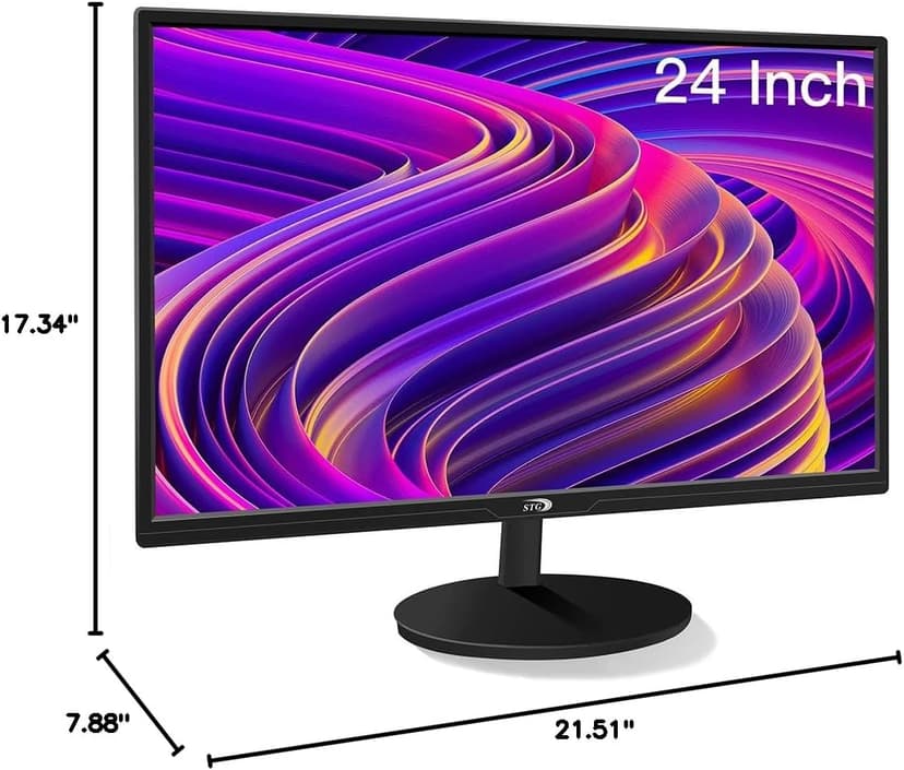 STGAubron Gaming PC Bundle with 24Inch FHD LED Monitor-Intel core I7 up to 3.9G, RX 580 8G, 16G, 512G SSD, RGB Mouse Pad, RGB Sound Bar, Windows 10 Home