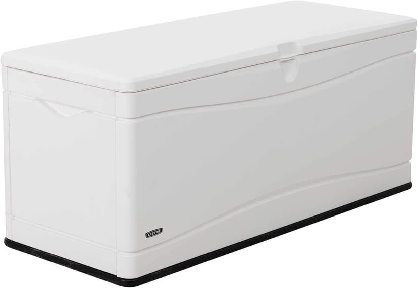Lifetime 60348 Marine Dock, 130 Gallon Deck Box, Arctic White