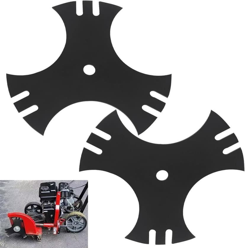 2 Pack 79cc Tri-Tip Blade Compatible with Earthquake 41273 79cc 4-Cycle Walk-Behind Edger, Help Accomplish Lawn, Sidewalk and Driveway Edging Tasks
