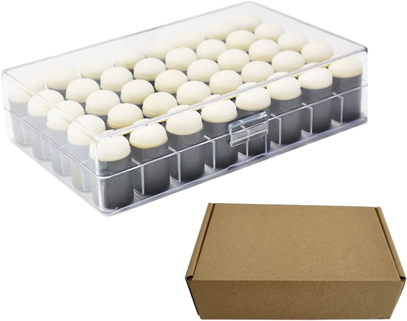 40pcs Finger Sponge Daubers with Storage Box for Painting Chalk Ink Card Making Drawing DIY Craft Handmade Finger Painting Sponge Set Craft Drawing Sponge Dauber Set Painting Projects-Daubers