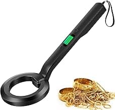Metal Detector, IP54 Waterproof Portable High Sensitivity Metal Detector with Audible & Vibration Alerts, 360 Scanning Treasure Finder (Black)