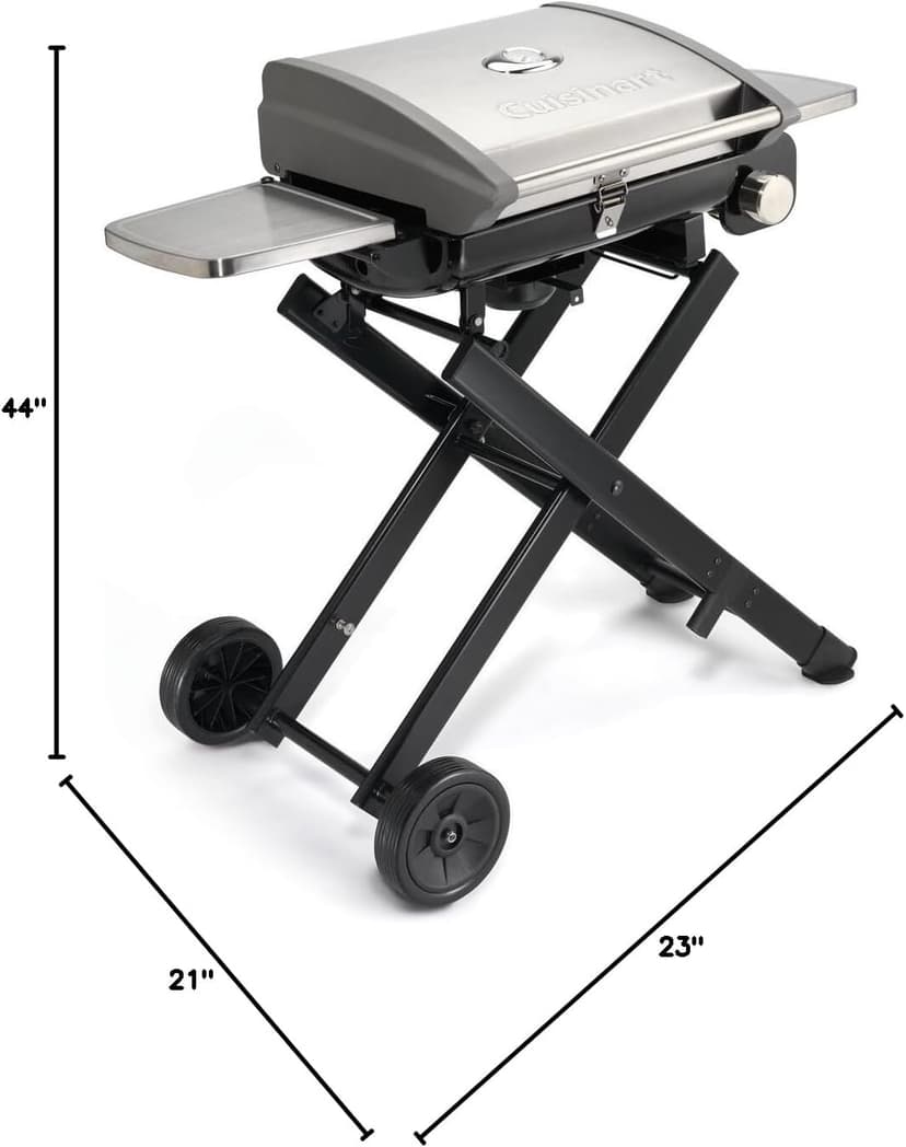Cuisinart CGG-240 All Foods, 27.3" L x 38" W x 23.5" H, Roll-Away Gas Grill, Stainless Steel