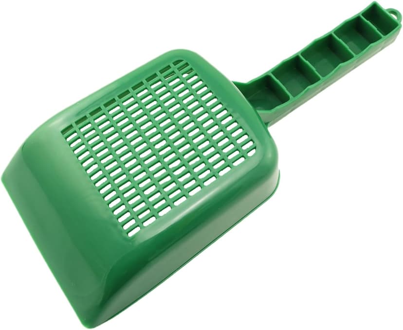 Aquarium Fish Tank Garden Sand Cleaning Shovel Green 5.11x4.33inch Lizard Feces Scoop Sand Filter Used for Home Gardens Fish Tanks and Swimming Pools