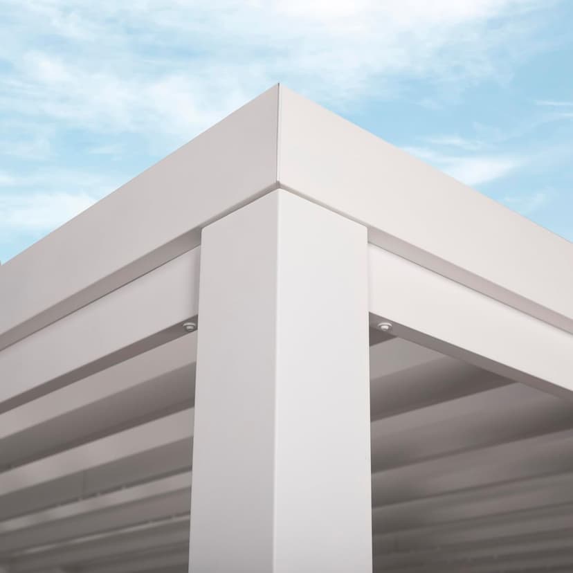 Backyard Discovery Windham 14' x 10' Modern Galvanized Steel Pergola Kit with Shade Sail Canopy, All-Season Durability, PowerPort, High-Wind Rating for Outdoor Patio, Garden, Deck, Entertaining