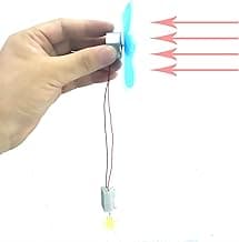 EUDAX DIY DC Power Micro Motor Wind Turbine Electricity Generator Blades Model