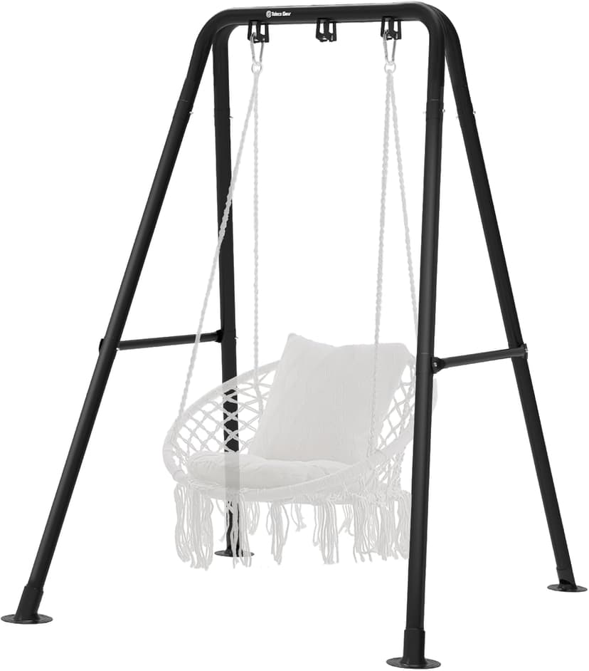 G TALECO GEAR Hammock Chair Stand,Heavy-Duty Steel Hammock Stand,300LBS Multi-Use Swing Stand for Outdoor Indoor，Hammock Chair not Include (Black)