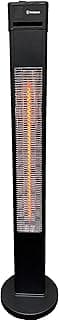 Westinghouse WES31-15110BLK Outdoor Electric Patio, Water Resistant Auto Shut Off Tip Over Switch & Overheat Protection, Freestanding Infrared Tower Heater, 47.2" x 11" x 11", Black