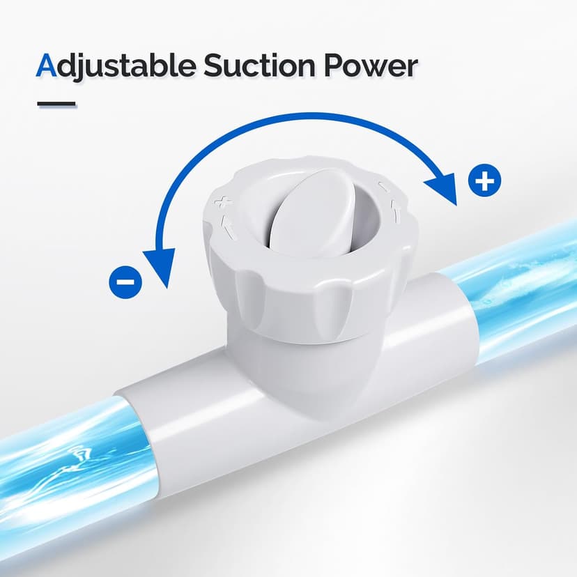 VINGLI Pool Cleaner Suction-Side Pool Vacuum Automatic Sweeper for Inground Swimming Pool,Climbs Walls -39.6ft Tangle Free Hose