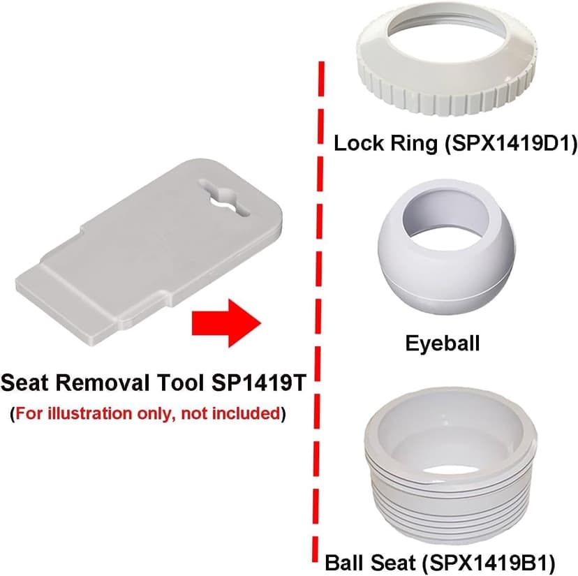 ATIE Pool Spa Directional Flow Hydrostream Return Jet Fitting SP1419D with Adjustable 3/4" Opening Rotating Eyeball for Hayward SP1419D (2 Pack)
