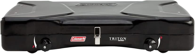 Coleman Triton 2-Burner Propane Stove, Portable Camping Cooktop with 2 Adjustable Burners & Wind Guards, 22,000 BTUs of Power