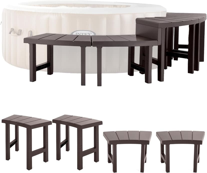 Intex 2 Medium PureSpa Benches, Compatible with Above Ground 4 Person Spas (Accessory Only)