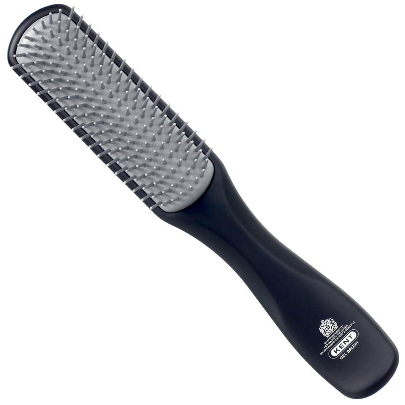 KENT KFM3 Gel Styling Hair Brush for Men, 9 Row Men's Hair Brush with Ionic Anti Static Bristles, Detangling and Smoothing Short to Medium Length Hair