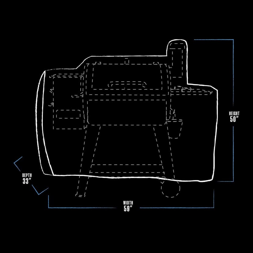 PIT BOSS Grills 73821 Pit Boss Deluxe and 820 Pro Series Pellet Grill Cover, PB820D, Black