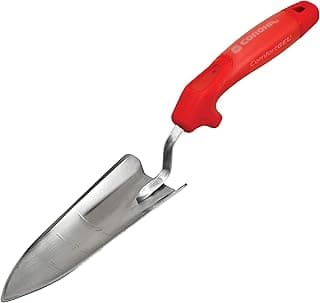 Corona CT 3314 Premium Stainless Steel ComfortGEL Garden Trowel, 13.5" Overall Length, Handle Length 7", Red