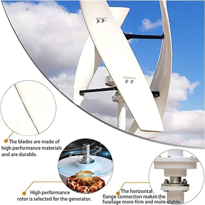 Wind Mill Generator Kit,Vertical Wind Turbine,Wind Turbine Generator Kit for Home,Wind Turbine Generator Kit,with Controller for Home,Business,Industrial Energy Supply,12V-5000W