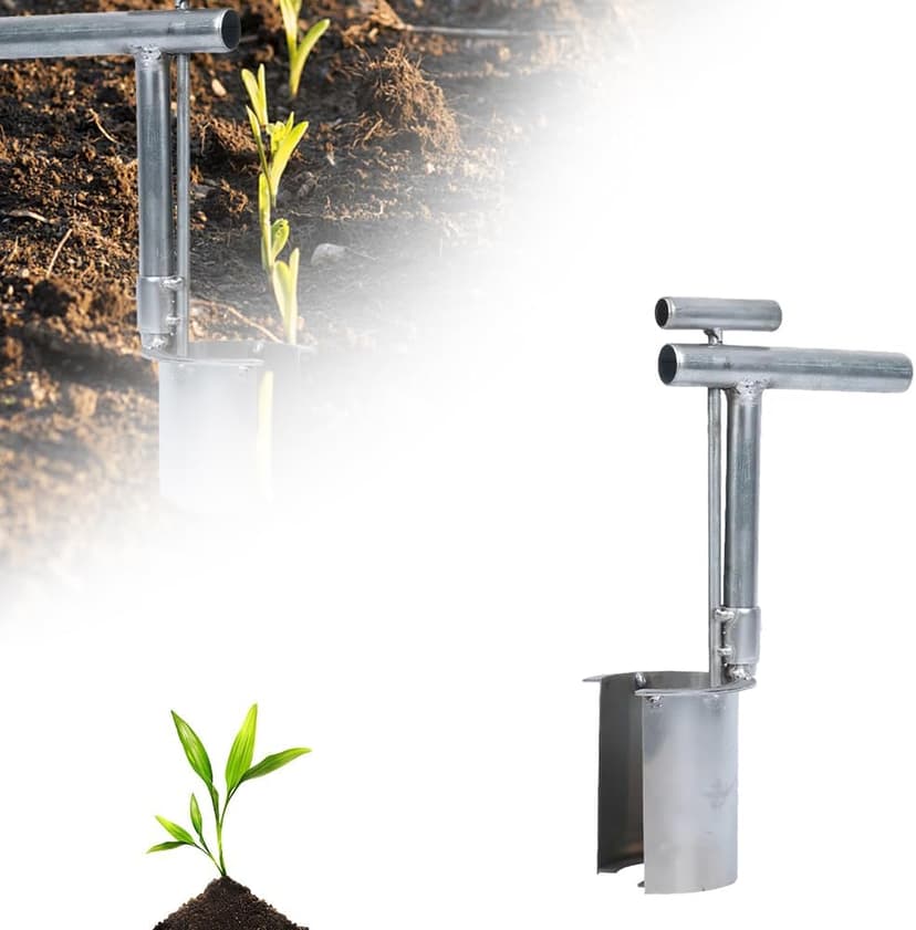 Garden Barrel Transplanter, 2025 New Plant and Fruit Tree Seedling Transplanter, Stainless Bulb Planter Tool for Transplanting, Planting, Hand Seedling Transplanter Garden Digging Tool (1 PCS)