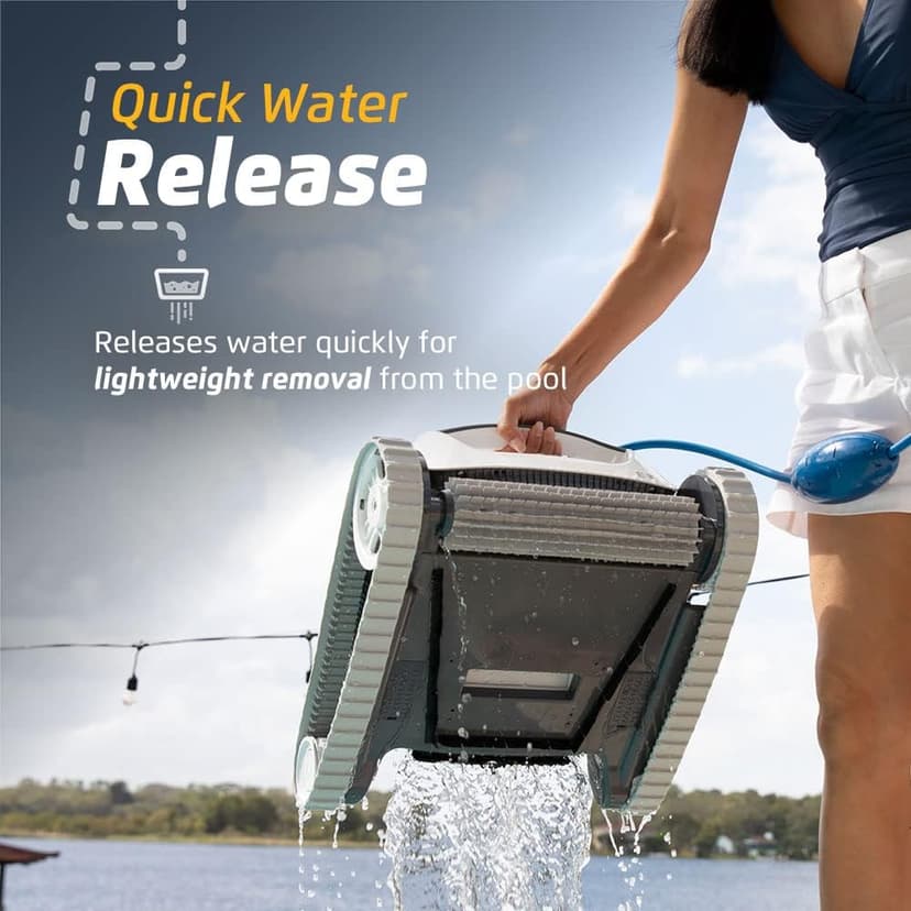 Dolphin (2024 Model) E10 Automatic Robotic Pool Vacuum Cleaner, Active Scrubber Brush, Top Load Filters Access, Ideal for Above-Ground Pools up to 30 FT in Length
