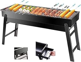 Charcoal Grill,Portable for Barbecue, Folding BBQ Grill, Small for Outdoor Camping Hiking Picnics Traveling 24''x13''x9''