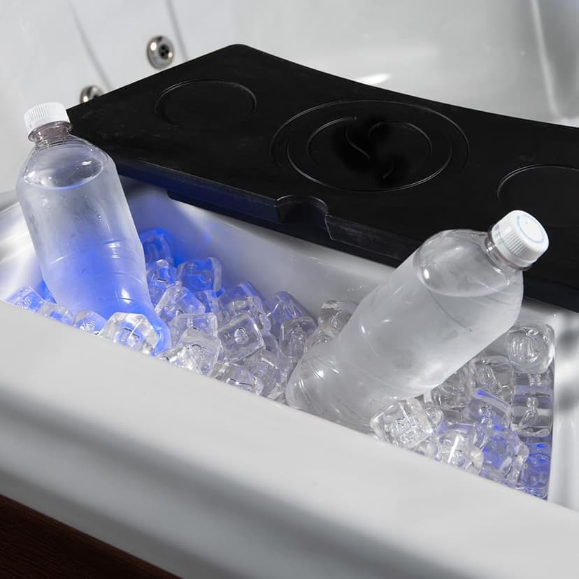 Insight Outdoor Hot Tub, 7-Person 34-Jet, 86-Port Non-Lounger Acrylic Spas with Ice Bucket by Aqualife by Strong Spas