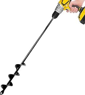 Auger Drill Bit for Planting - 1.6" x 16.5" Plant Auger for Cordless Drill - Bulb Planter Tool for Bulbs Planting&Holes Digging - 3/8" Hex Drive Drill