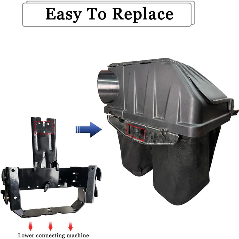Replacementpart Two Bagger Double Bagger for Riding Lawn Mowers 42-46 Inch 2010 and After compatible with Various Troy-Bilt Cub Cadet CRAFTSMAN Other Models 19B30031 19A30031OEM