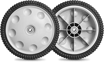 12 Inch 734-04019 Rear Wheel Replacement for MTD 734-04127, Lawn Mower Wheel 12" x 2.125" S-Wave Wheel Tire Compatible with Most Troy Bilt Walk-Behind Push Lawn Mower, 2 Pack