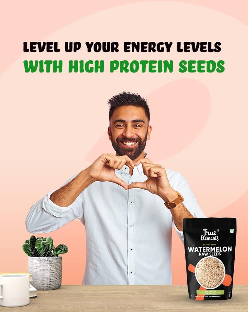 True Elements Tyzek True Elements Watermelon Seeds 250G - High In Protein | Raw Watermelon Seeds For Eating | Magaj Seeds | Non - Gmo | Raw Seeds | Nutrients Rich | Source Of Antioxidants