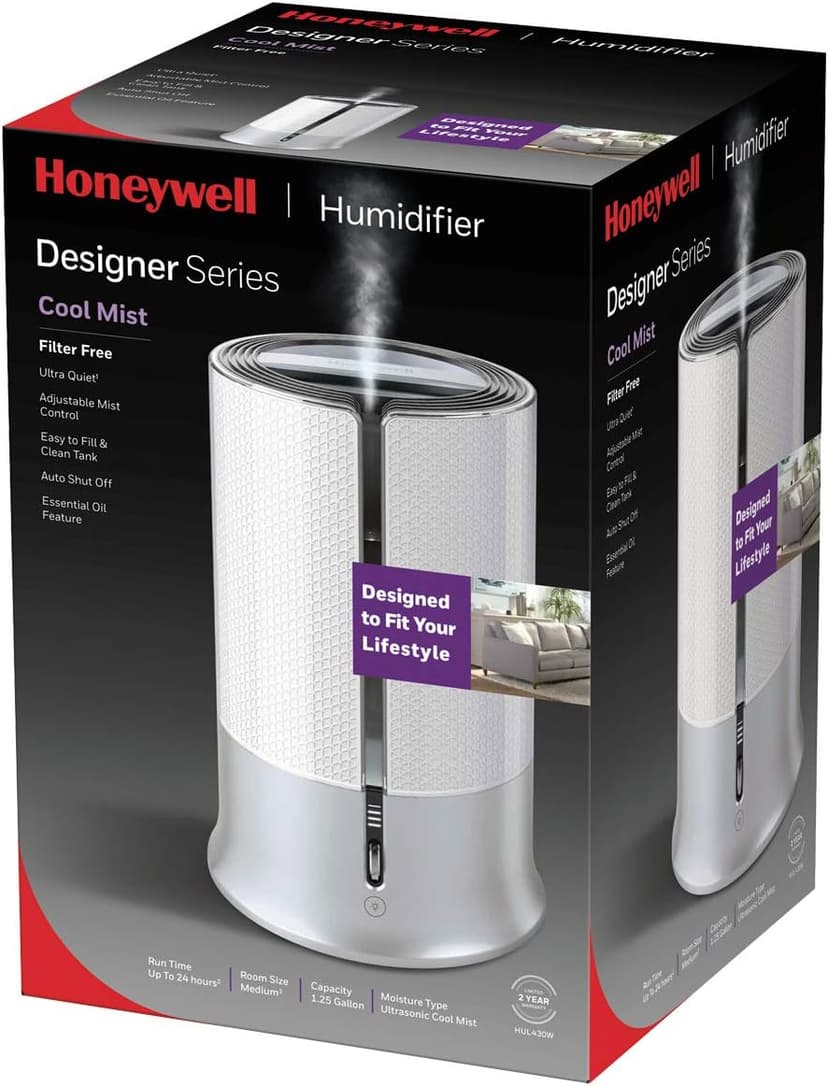 PUR Honeywell Designer Series Cool Mist Humidifier, White