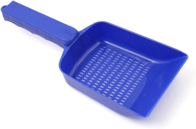 XMHF Aquarium Fish Tank Garden Sand Soil Scraper Cleaning Pan Scoop Shovel Blue