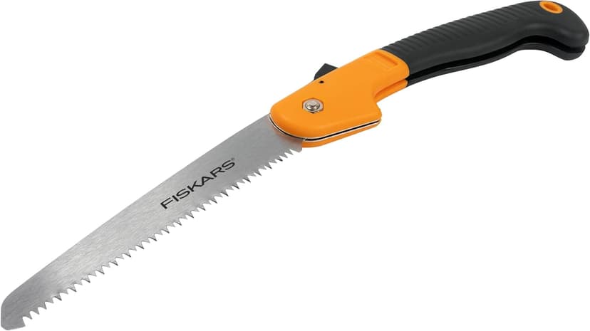Fiskars Folding Hand Saw, 7" Pruning Saw with Power Tooth Blade with Triple Ground Teeth that Powers Through Wood Faster, Soft Grip Handle