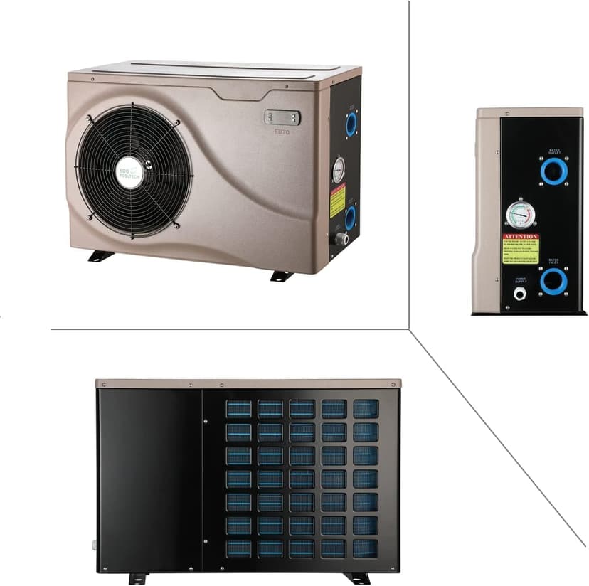 Max 22462BTU Electric Pool Heater for Above Ground and Inground Pools, Up to 6500Gallons Swimming Pool Heat Pumps, Fits 8/15/16 Ft Pools Heating Pool Warmer, 110V-120V/60Hz