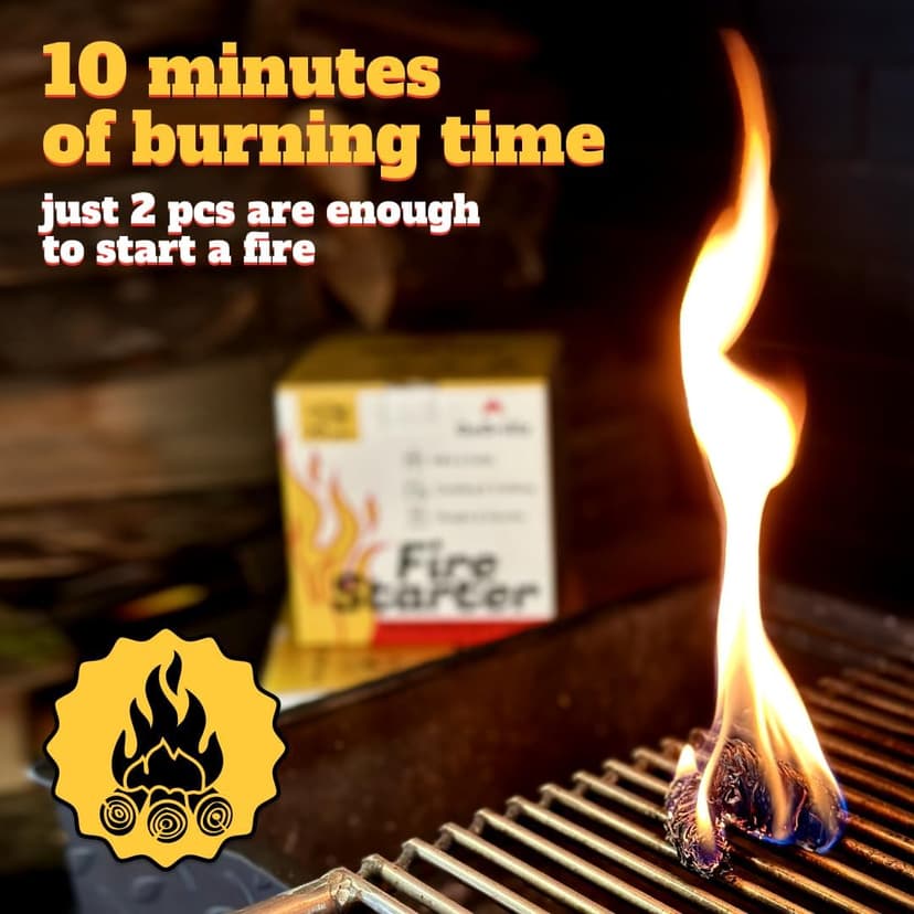 25pcs Fire Starter – Pine Wool & Natural Wax for Quick, Eco-Friendly Ignition of Grills, Fireplaces, Fire Pits & BBQs