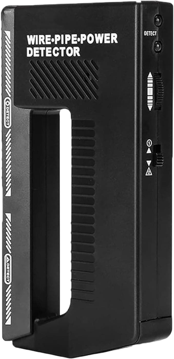Wpp123 Wall Scanner Metal Detector, Adjustable Alert for Pipes and Wires,Black (Black)