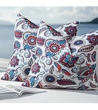 Waterproof Outdoor Pillows, Feather and Down Filled Outdoor Throw Pillows Water-Resistant Decorative Premium Lumbar Pillow Pack of 2