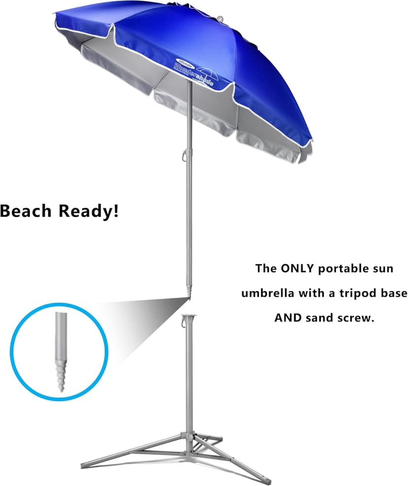 Wondershade Ultimate Portable Sun Shade Umbrella for Instant Lightweight and Adjustable Sun Protection - Blue