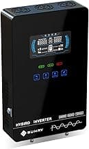 SUMRY Hybrid Solar Inverter, 4000W Pure Sine Wave Inverter DC 24V to AC 120V, Glass Top Cover with LCD Display, 140A MPPT Charge Controller, Power Converter Supports Batteryless or AGM Lithium Battery