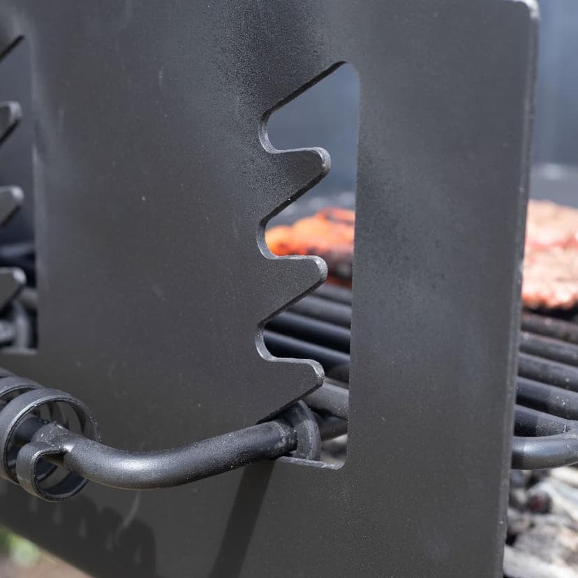 Ash & Ember Park-Style Grill, 384 Sq. In Jumbo Charcoal Grill, Single Post Outdoor Cooking Backyard BBQ, Camp Grilling Barbecues