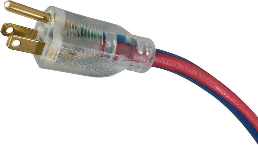 US Wire 99025 12/3 25-Foot SJEOW TPE Cold Weather Extension Cord Blue with Lighted Plug