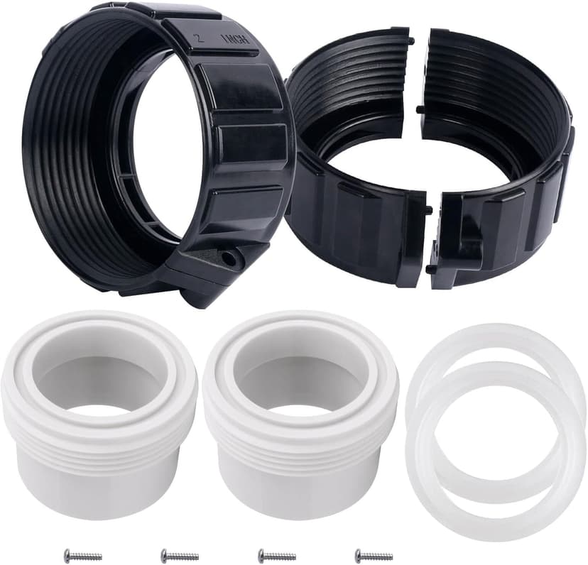 XT Hot Tub Heater Split Nut Union & Tailpiece 2" Heater Adaptor Set of 2