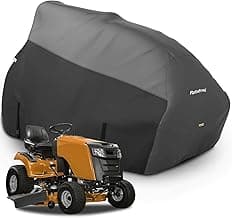 Rosefray Riding Lawn Mower Cover, Waterproof 420D Marine Grade Fabric Universal Fit for John Deere,Cub Cadet,Craftsman,etc.Decks Up to54",UV,Dust,Snow for Outdoor.72''L*54''W*46''H Gray
