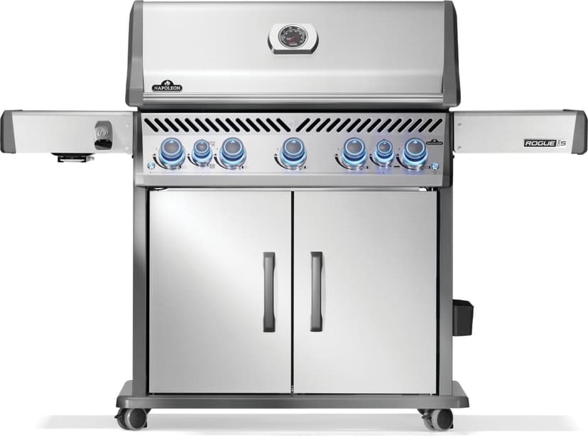 Napoleon Rogue PRO-S 625 Propane Gas Grill with Infrared Side and Rear Burners, Stainless Steel - 7 Burners