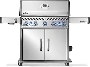 Napoleon Rogue PRO-S 625 Propane Gas Grill with Infrared Side and Rear Burners, Stainless Steel - 7 Burners